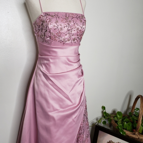 Jodi Kristopher Rum Pink Prom Dress Small Tall - Picture 13 of 16